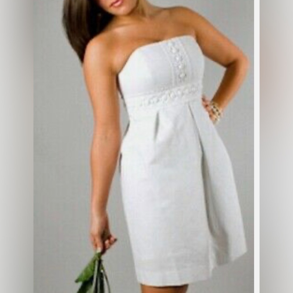 Lilly Pulitzer White Strapless Mini Dress